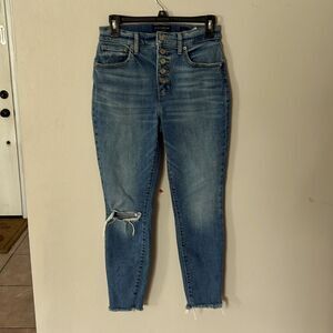 Lucky Brand Bridgette High Rise Button Fly Skinny Jeans 6 28
